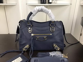 Balenciaga Giant City Gold Studs Handbag B084335 Blue Balenciaga Giant City Gold Studs Handbag B084335 Blue
