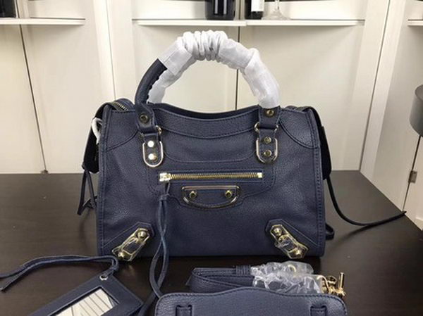 Balenciaga Giant City Gold Studs Handbag B084335 Blue Balenciaga Giant City Gold Studs Handbag B084335 Blue