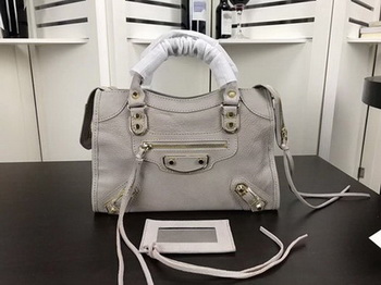 Balenciaga Giant City Gold Studs Handbag B084335 Light Grey Balenciaga Giant City Gold Studs Handbag B084335 Light Grey