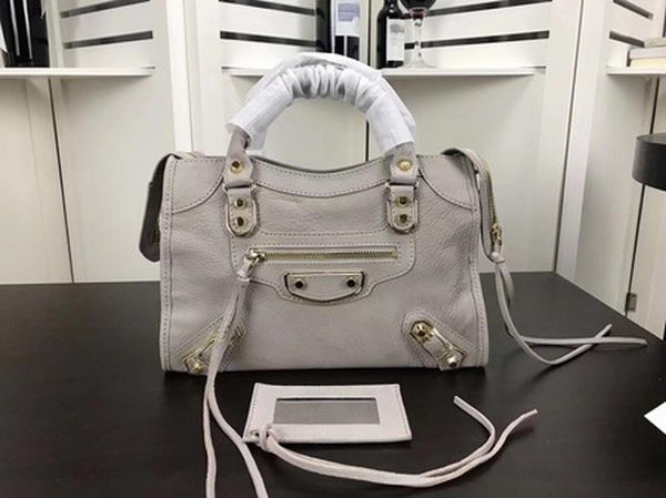 Balenciaga Giant City Gold Studs Handbag B084335 Light Grey Balenciaga Giant City Gold Studs Handbag B084335 Light Grey