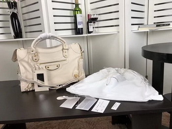 Balenciaga Giant City Gold Studs Handbag B084335 OffWhite Balenciaga Giant City Gold Studs Handbag B084335 OffWhite