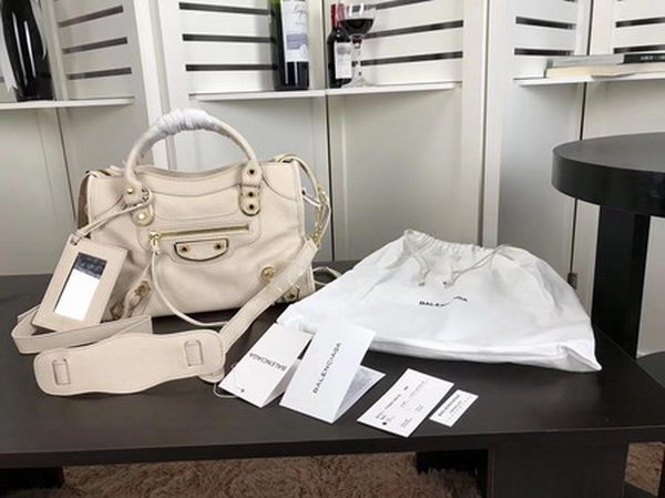 Balenciaga Giant City Gold Studs Handbag B084335 OffWhite Balenciaga Giant City Gold Studs Handbag B084335 OffWhite