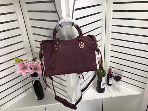 Balenciaga Giant City Gold Studs Handbag B084335 Wine Balenciaga Giant City Gold Studs Handbag B084335 Wine