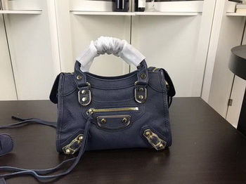 Balenciaga Giant City Gold Studs Handbag B084336 Blue Balenciaga Giant City Gold Studs Handbag B084336 Blue