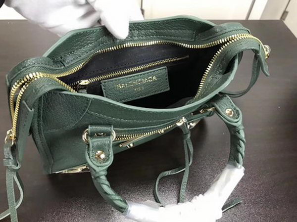 Balenciaga Giant City Gold Studs Handbag B084336 Green Balenciaga Giant City Gold Studs Handbag B084336 Green