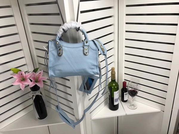Balenciaga Giant City Gold Studs Handbag B084336 Light Blue Balenciaga Giant City Gold Studs Handbag B084336 Light Blue