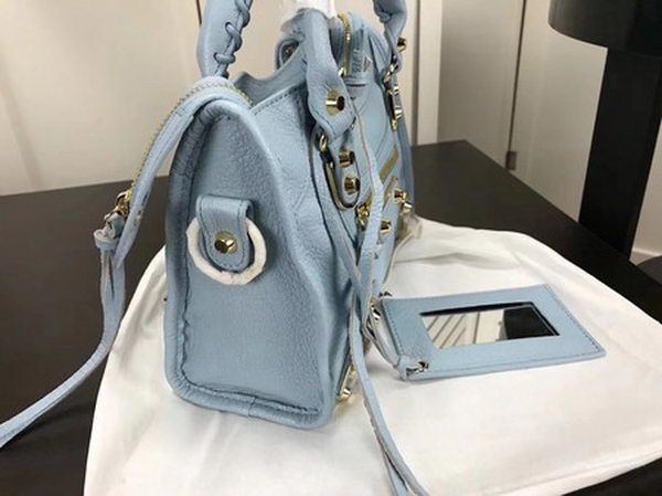 Balenciaga Giant City Gold Studs Handbag B084336 Light Blue Balenciaga Giant City Gold Studs Handbag B084336 Light Blue