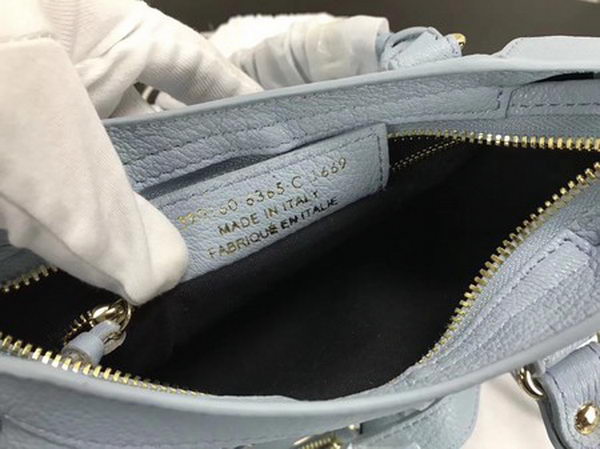 Balenciaga Giant City Gold Studs Handbag B084336 Light Blue Balenciaga Giant City Gold Studs Handbag B084336 Light Blue