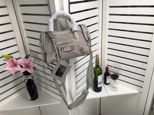 Balenciaga Giant City Gold Studs Handbag B084336 Light Grey Balenciaga Giant City Gold Studs Handbag B084336 Light Grey