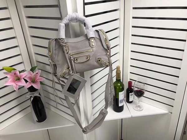 Balenciaga Giant City Gold Studs Handbag B084336 Light Grey Balenciaga Giant City Gold Studs Handbag B084336 Light Grey