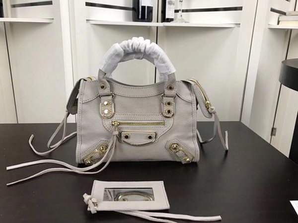 Balenciaga Giant City Gold Studs Handbag B084336 Light Grey Balenciaga Giant City Gold Studs Handbag B084336 Light Grey