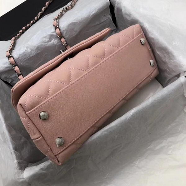 Chanel Classic Top Handle Bag Pink Cannage Pattern A92290 Red Chanel Classic Top Handle Bag Pink Cannage Pattern A92290 Red