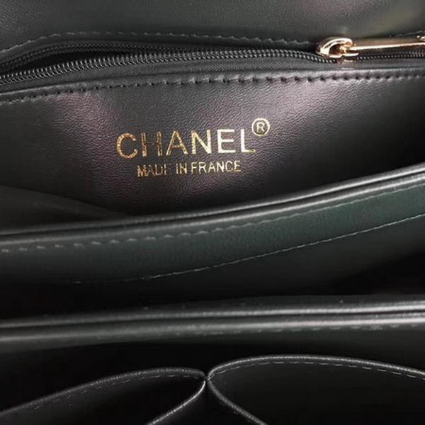 Chanel Classic Top Handle Bag Sheepskin Leather CHA2371 Deep Green Chanel Classic Top Handle Bag Sheepskin Leather CHA2371 Deep Green