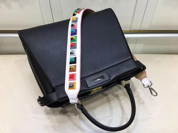 Fendi Peekaboo Small Bag Calfskin Leather FD26796 Black Fendi Peekaboo Small Bag Calfskin Leather FD26796 Black