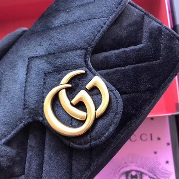 Gucci GG Marmont Velvet Super Mini Bag 476433 Black Gucci GG Marmont Velvet Super Mini Bag 476433 Black