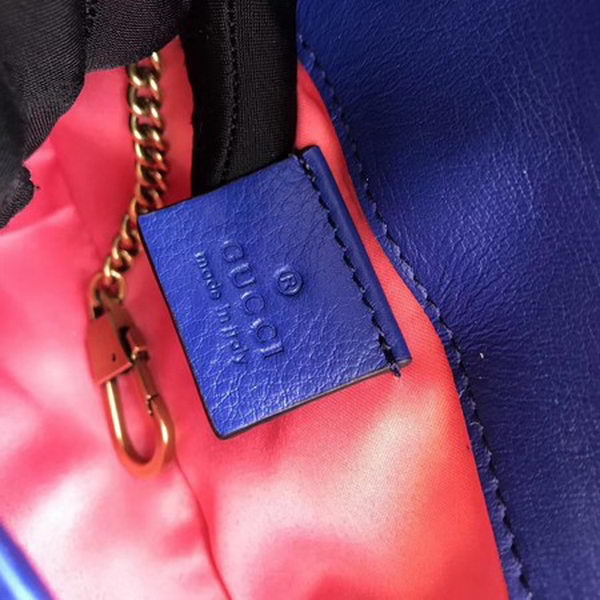 Gucci GG Marmont Velvet Super Mini Bag 476433 Blue Gucci GG Marmont Velvet Super Mini Bag 476433 Blue