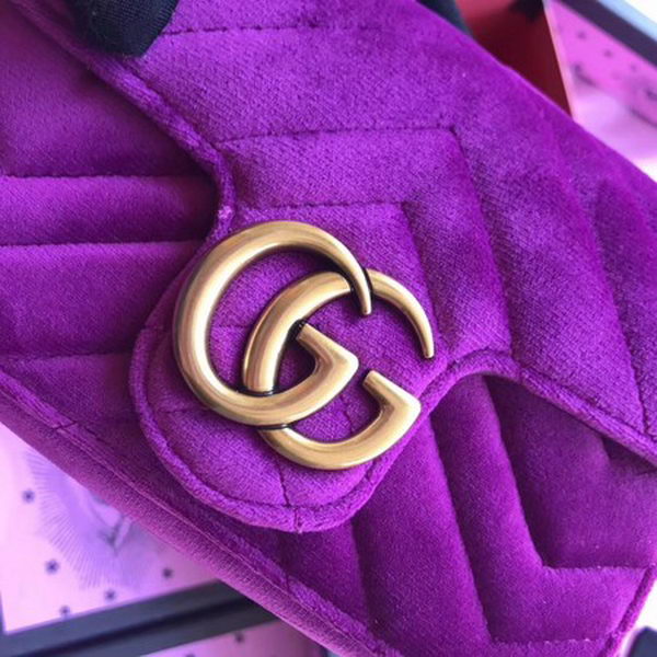 Gucci GG Marmont Velvet Super Mini Bag 476433 Purple Gucci GG Marmont Velvet Super Mini Bag 476433 Purple