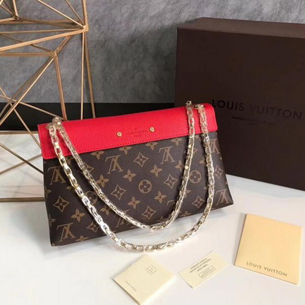 Louis Vuitton Monogram Canvas Pallas Chain Cerise M41201 Red Louis Vuitton Monogram Canvas Pallas Chain Cerise M41201 Red
