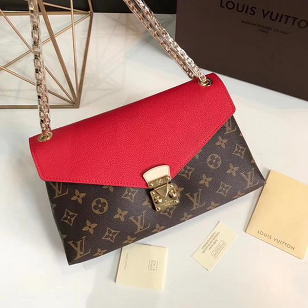 Louis Vuitton Monogram Canvas Pallas Chain Cerise M41201 Red Louis Vuitton Monogram Canvas Pallas Chain Cerise M41201 Red
