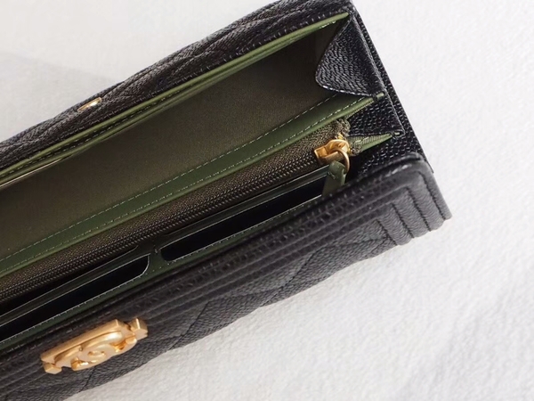 Chanel Boy Matelasse Long Wallet Calfskin Leather CHA5264 Black Chanel Boy Matelasse Long Wallet Calfskin Leather CHA5264 Black