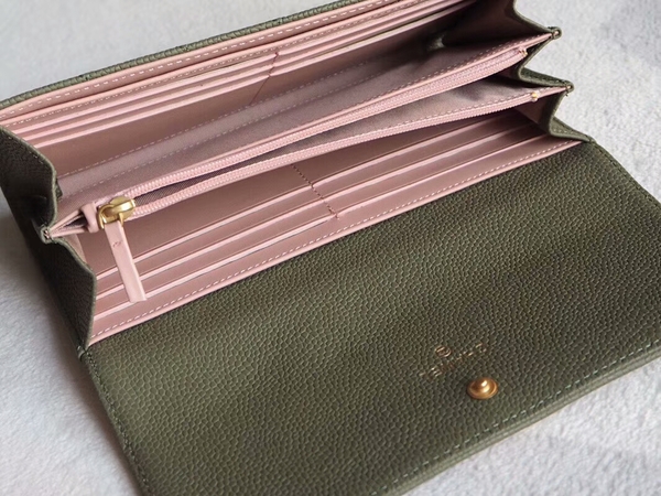 Chanel Boy Matelasse Long Wallet Calfskin Leather CHA5264 Green Chanel Boy Matelasse Long Wallet Calfskin Leather CHA5264 Green