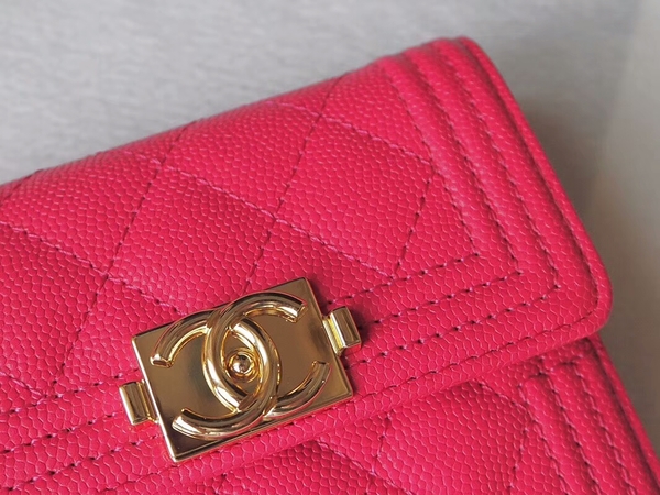 Chanel Tri-Fold Wallet Calfskin Leather A48980 Peach Chanel Tri-Fold Wallet Calfskin Leather A48980 Peach