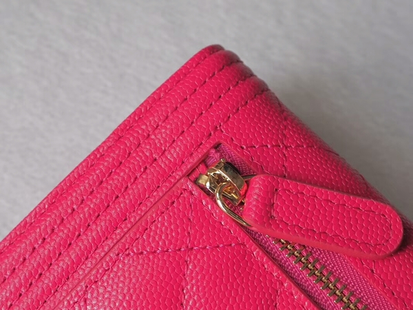 Chanel Tri-Fold Wallet Calfskin Leather A48980 Peach Chanel Tri-Fold Wallet Calfskin Leather A48980 Peach