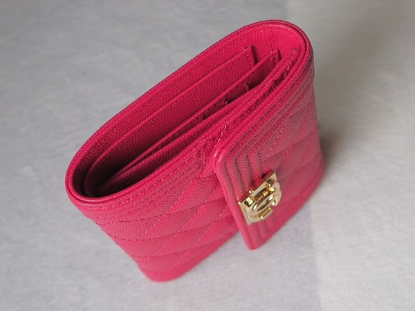 Chanel Tri-Fold Wallet Calfskin Leather A48980 Peach Chanel Tri-Fold Wallet Calfskin Leather A48980 Peach