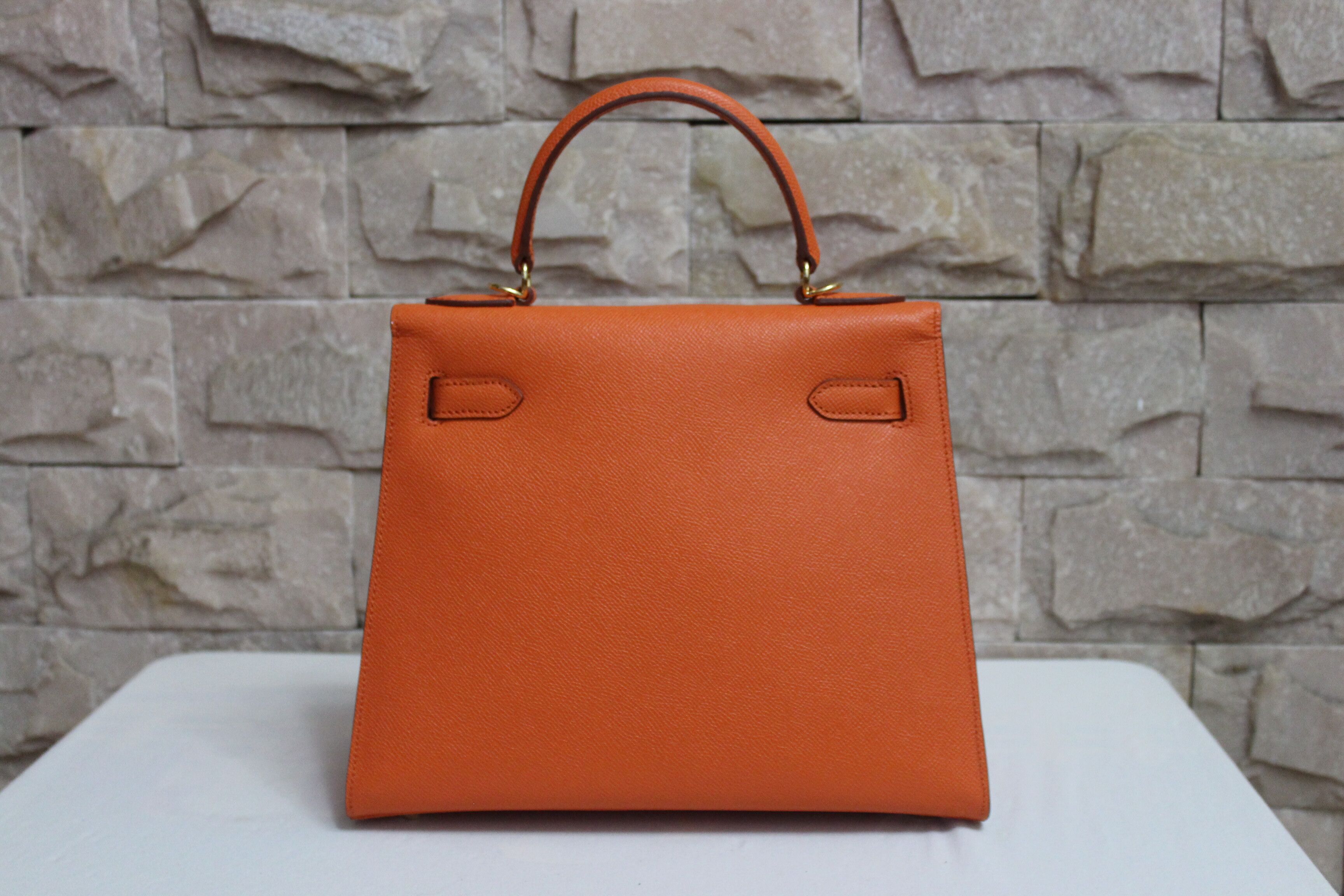 Hermes Kelly 28cm Shoulder Bags espom leather orange Hermes Kelly 28cm Shoulder Bags espom leather orange