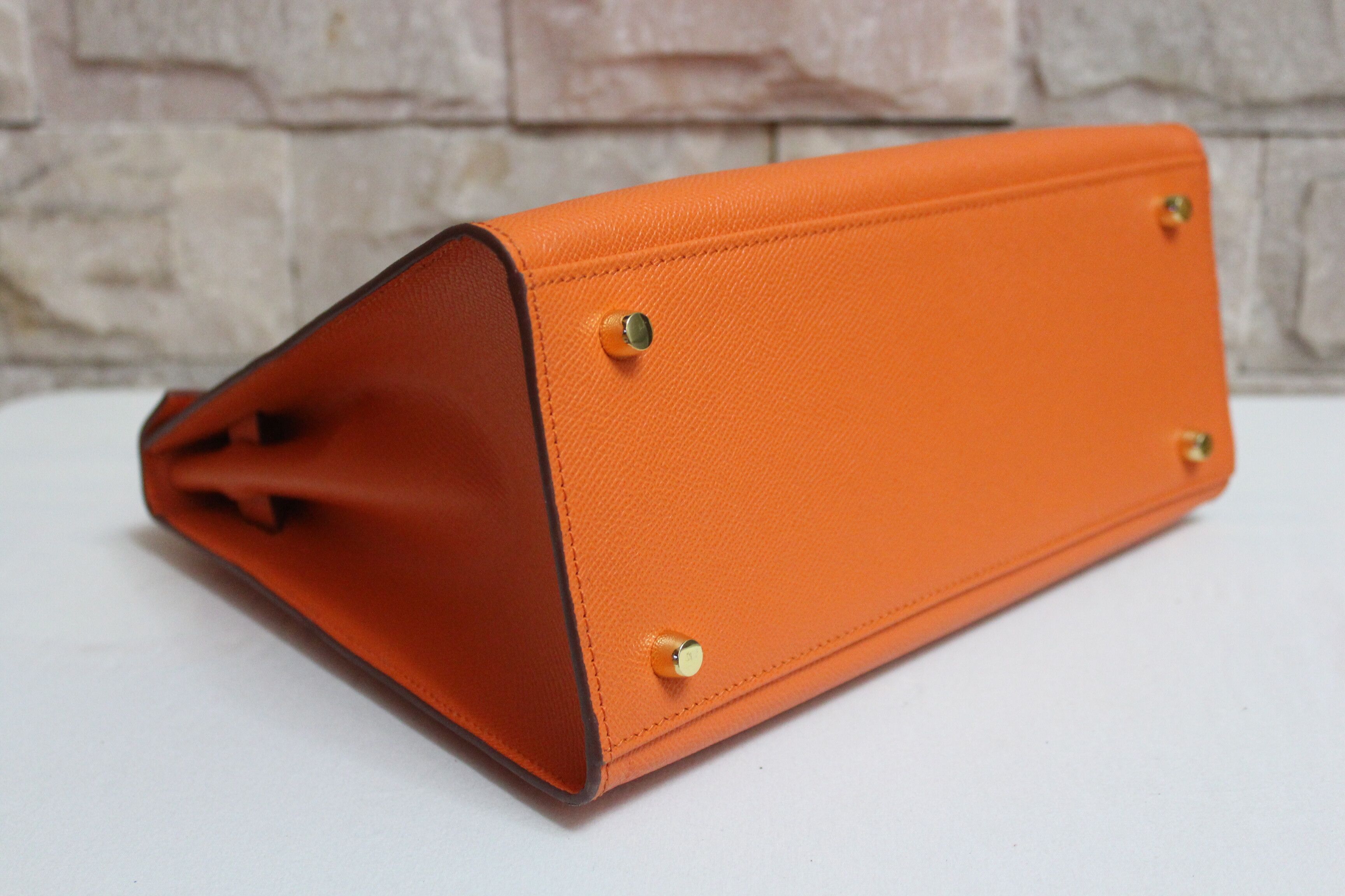 Hermes Kelly 28cm Shoulder Bags espom leather orange Hermes Kelly 28cm Shoulder Bags espom leather orange
