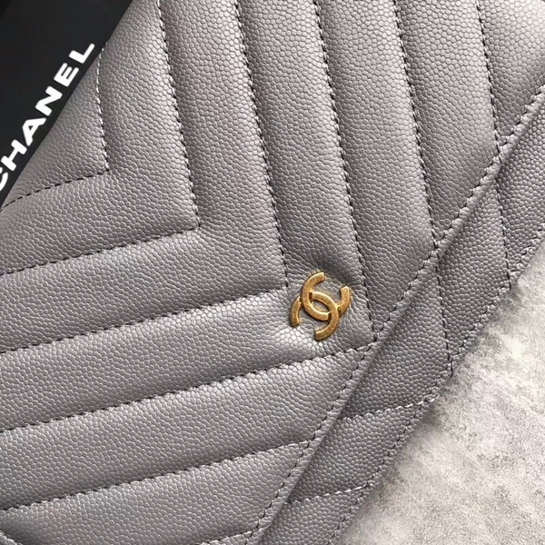 Chanel Owl Pendant Flap Shoulder Bag Calfskin Leather A33814 Grey Chanel Owl Pendant Flap Shoulder Bag Calfskin Leather A33814 Grey