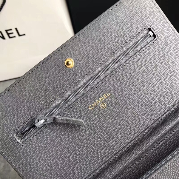 Chanel Owl Pendant Flap Shoulder Bag Calfskin Leather A33814 Grey Chanel Owl Pendant Flap Shoulder Bag Calfskin Leather A33814 Grey