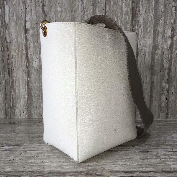 Celine Cabas Phantom Bags Lichee Pattern Leather 77426 White Celine Cabas Phantom Bags Lichee Pattern Leather 77426 White