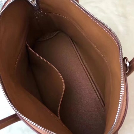 Hermes Bolide Original Leather Tote Bag B1007 Coffee