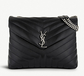 SAINT LAURENT Loulou Monogram medium quilted leather shoulder bag 74558 black SAINT LAURENT Loulou Monogram medium quilted leather shoulder bag 74558 black