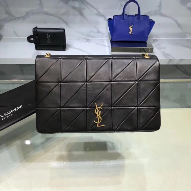 Saint Laurent Jamie Monogram Giant Full-Flap Chain Shoulder Bag NMS18 black