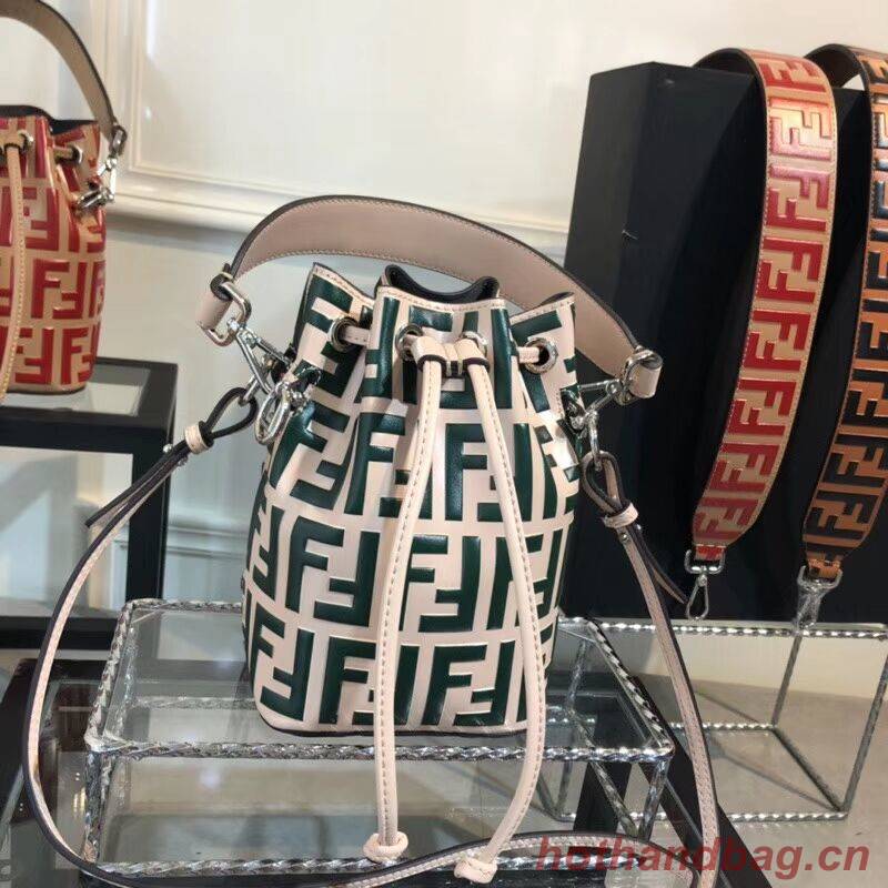 Fendi KAN I LOGO Handbag F0835 GREEN Fendi KAN I LOGO Handbag F0835 GREEN