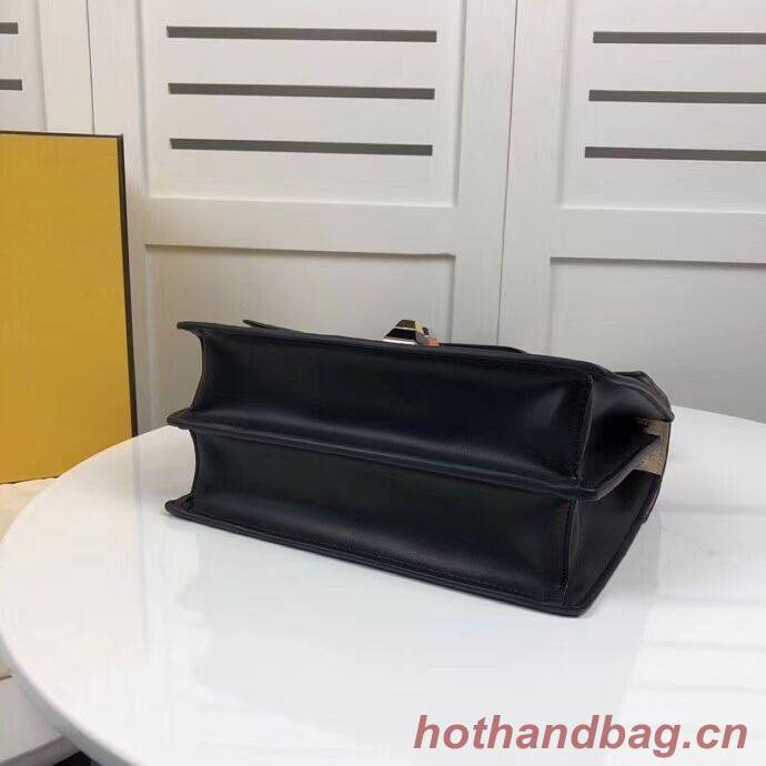 FENDI Kan I Leather Shoulder Bag F9235 black FENDI Kan I Leather Shoulder Bag F9235 black