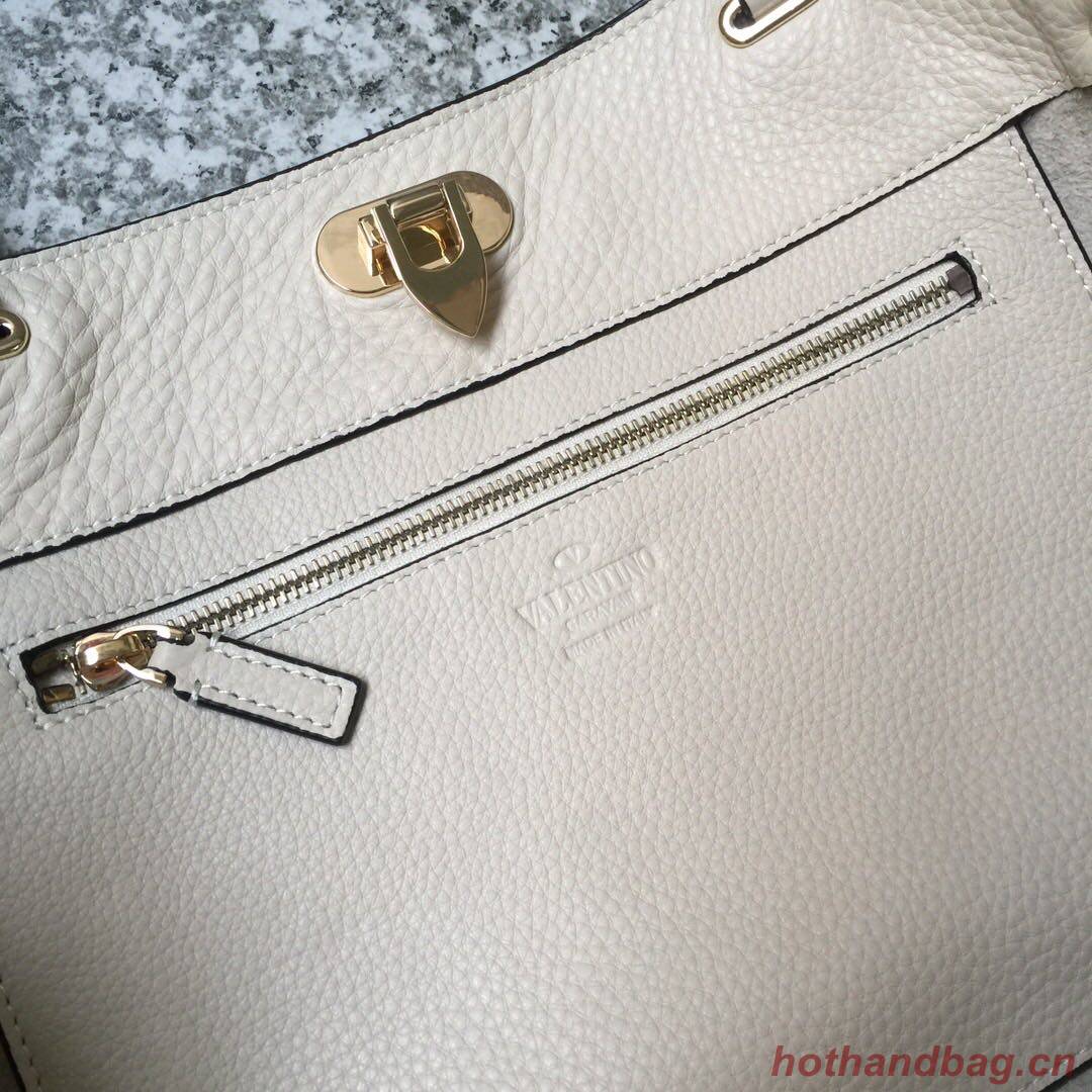 Valentino Garavani Rockstud Tote Bag Original Leather 1917B white