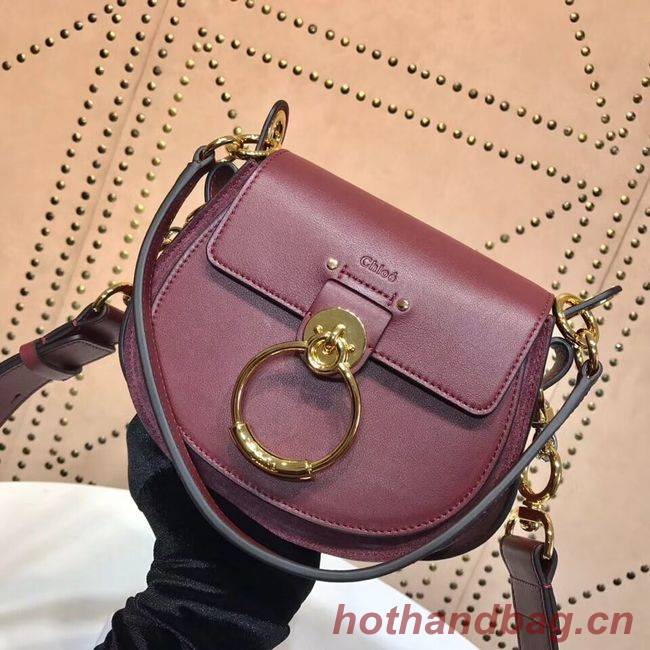 CHLOE Tess Small leather shoulder bag 3E153 Plum purple CHLOE Tess Small leather shoulder bag 3E153 Plum purple