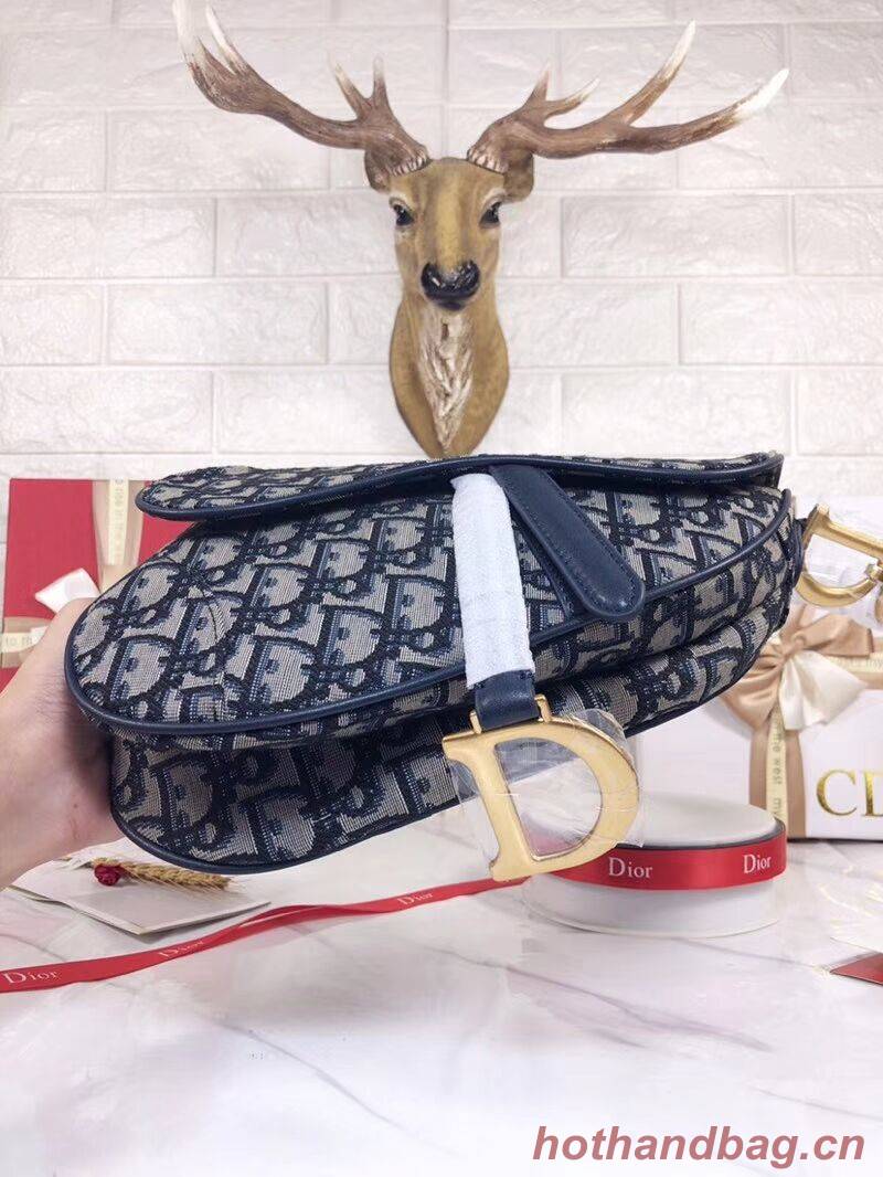 Dior SADDLE BAG CANVAS M0446 blue Dior SADDLE BAG CANVAS M0446 blue