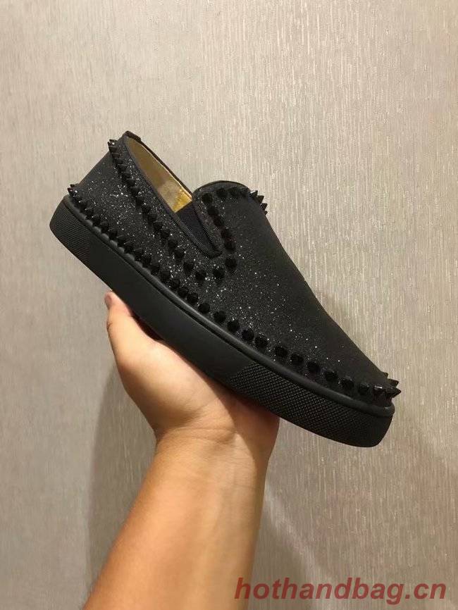 CHRISTIAN LOUBOUTIN Pik Boat glitter leather sneakers CL1031 CHRISTIAN LOUBOUTIN Pik Boat glitter leather sneakers CL1031