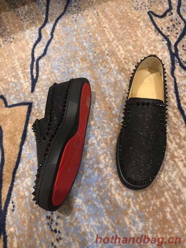 CHRISTIAN LOUBOUTIN Pik Boat glitter leather sneakers CL1031 CHRISTIAN LOUBOUTIN Pik Boat glitter leather sneakers CL1031
