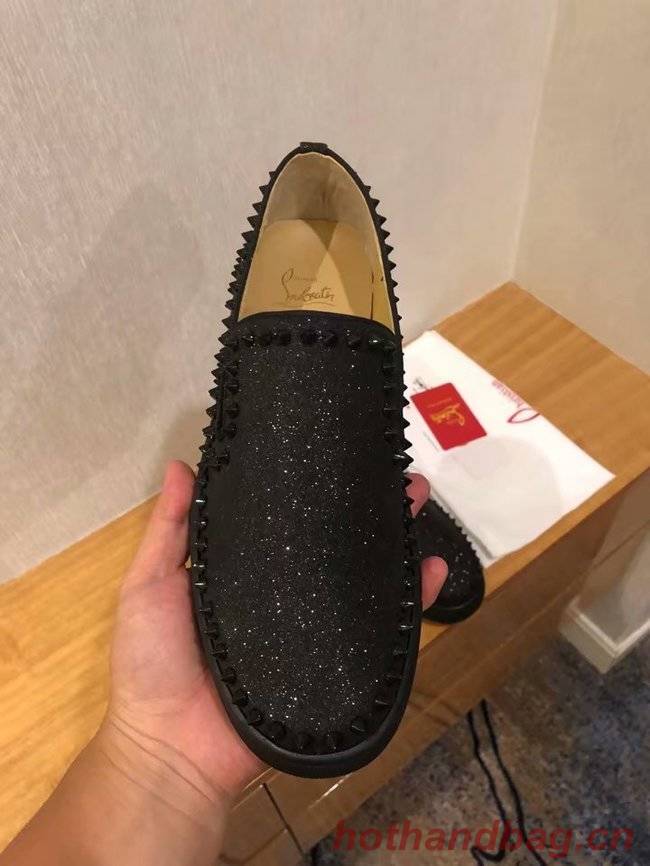 CHRISTIAN LOUBOUTIN Pik Boat glitter leather sneakers CL1031 CHRISTIAN LOUBOUTIN Pik Boat glitter leather sneakers CL1031