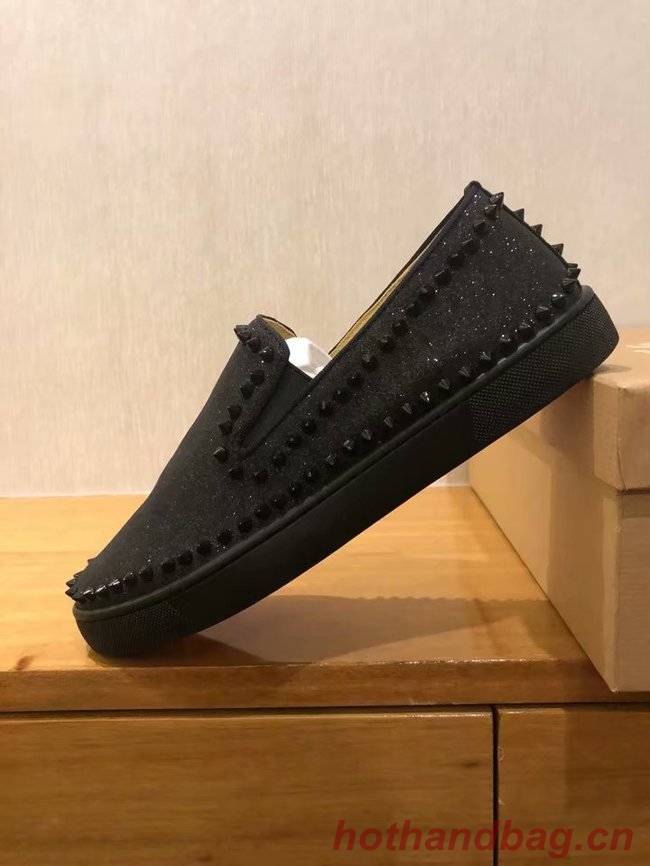 CHRISTIAN LOUBOUTIN Pik Boat glitter leather sneakers CL1031 CHRISTIAN LOUBOUTIN Pik Boat glitter leather sneakers CL1031