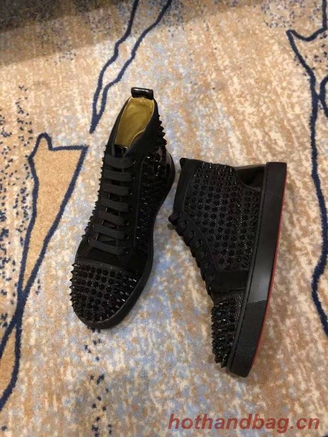 CHRISTIAN LOUBOUTIN Pik Boat glitter leather sneakers CL1039 CHRISTIAN LOUBOUTIN Pik Boat glitter leather sneakers CL1039