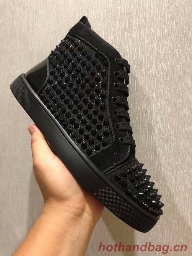 CHRISTIAN LOUBOUTIN Pik Boat glitter leather sneakers CL1039 CHRISTIAN LOUBOUTIN Pik Boat glitter leather sneakers CL1039