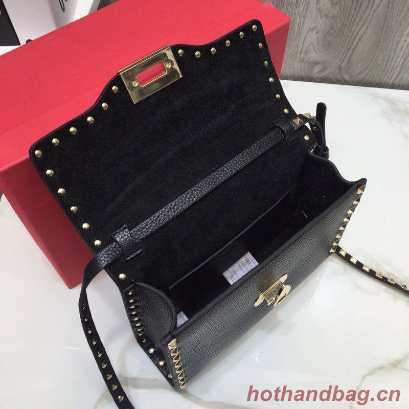 VALENTINO Rockstud leather cross-body bag 76357 black VALENTINO Rockstud leather cross-body bag 76357 black