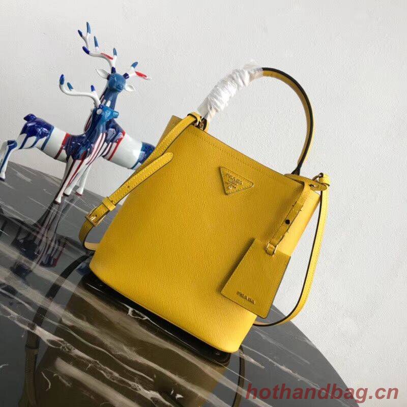 Prada Double Saffiano leather bag 1BA212 lemon Prada Double Saffiano leather bag 1BA212 lemon