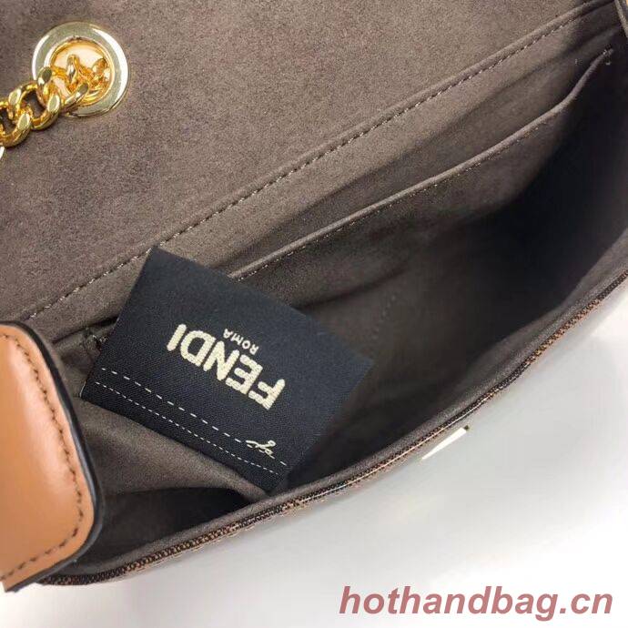 Fendi WALLET ON CHAIN 8HF836 brown Fendi WALLET ON CHAIN 8HF836 brown